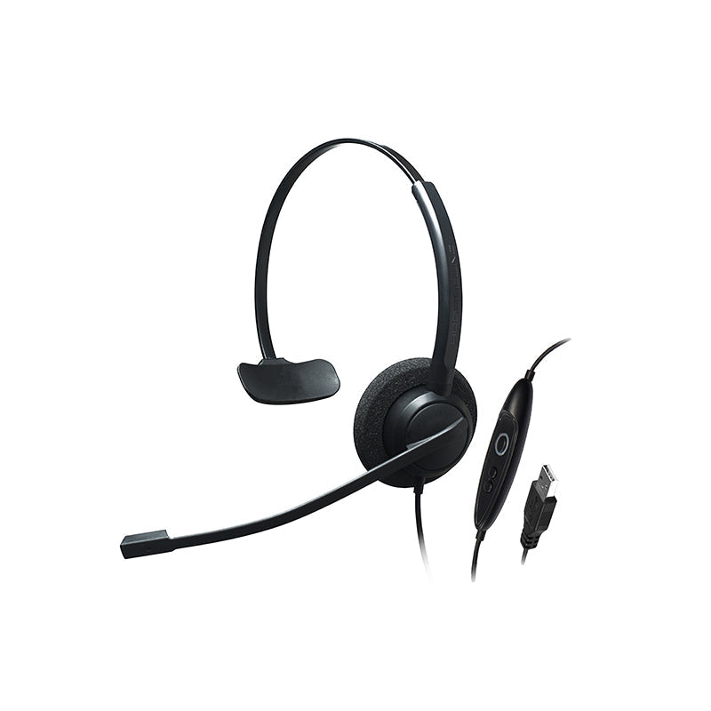 Addasound CRYSTAL-SR2731 Single Ear Noise Cancelling USB Headset (New)