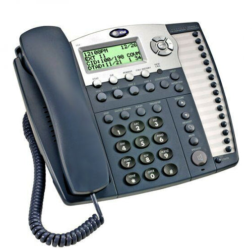 AT&T 984 4-Line Analog Display Speakerphone with Caller ID & Answering Machine (Titanium Blue/Refurbished)