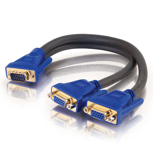 C2G 29610 Ultima VGA/SVGA Monitor Y-Splitter Cable Male/Female