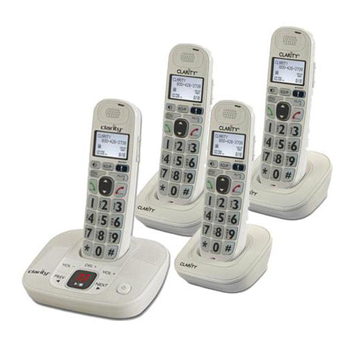 Clarity D712C3 4-Handset Cordless Phone with Up to 30dB Amplification