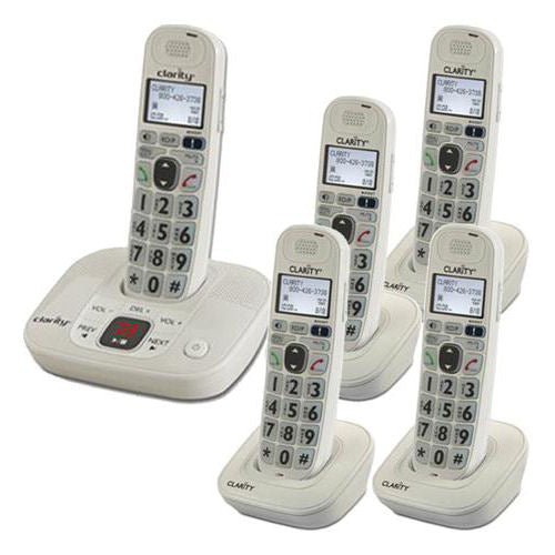 Clarity D712C4 5-Handset Cordless Phone with Up to 30dB Amplification