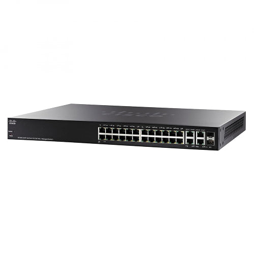 Cisco SF350-24P-K9-NA 24-Port 10/100 PoE Managed Switch