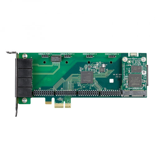Digium 1A4B01F 4-Port Modular Analog PCI-Express Card with Echo Cancellation
