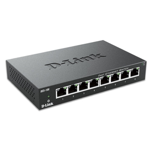 D-Link DES-108 8-Port Unmanaged Desktop Ethernet Switch