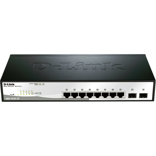 D-Link DGS-1210-10 8-Port Ethernet Switch with 2-Port Gigabit SFP