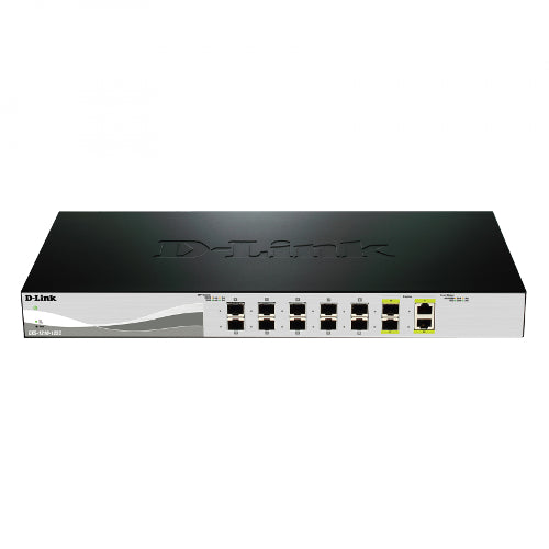 D-Link DXS-1210-12SC 12-Port 10GBASE-T Web Smart Switch with 2 SFP+ and 2 10GBASE-T/SFP+ Combo Ports