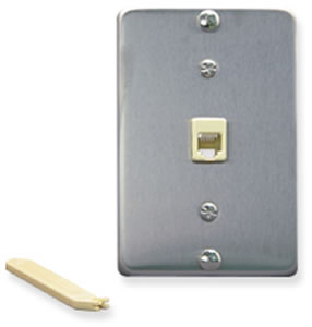 ICC IDC 6P6C Wall Plate (Stainless Steel)