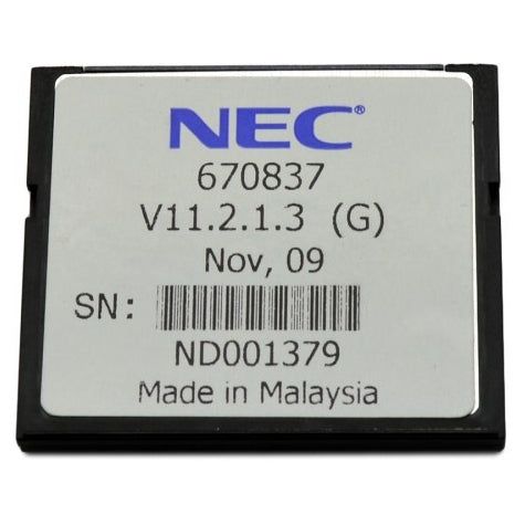 NEC Univerge 670837 UM8000 550 Hours Compact Flash Media Card (Refurbished)