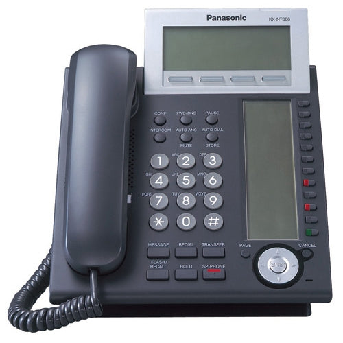 Panasonic KX-NT366-B 24-Button Backlit LCD IP Phone (Refurbished)