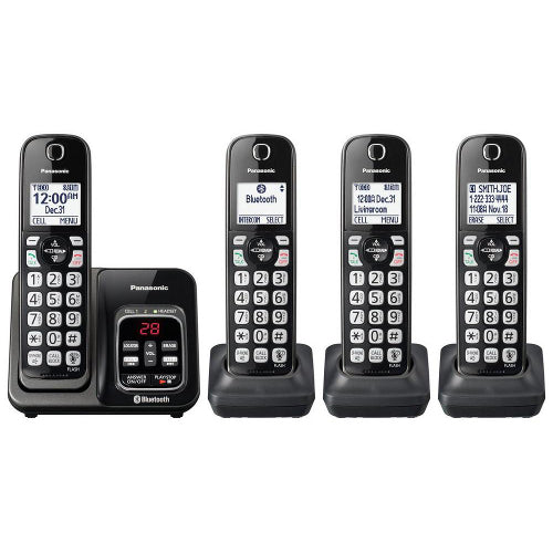 Panasonic Link2Cell KX-TGD564M DECT 6.0 Bluetooth Cordless Phones with 3 Handsets
