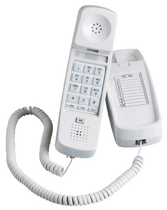 Scitec 205T Slimline Phone with Data Port (White)