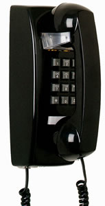 Scitec 2554B Single-Line Wall Telephone (Black)