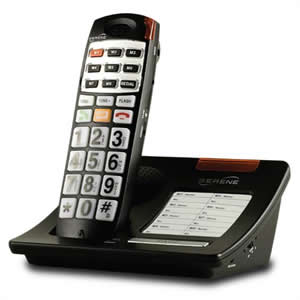 Serene Innovations CL-30 Big Button 40dB+ Cordless Phone with Talking Caller ID