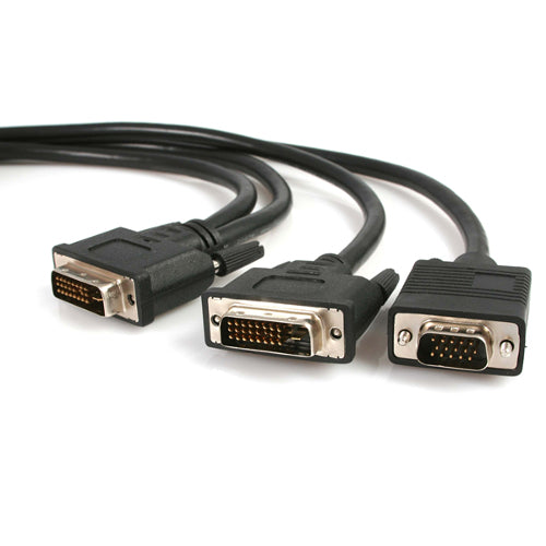 StarTech DVIVGAYMM6 6ft DVI-I to DVI-D and VGA Splitter Cable