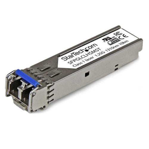 StarTech GLCLHSM10PST Gigabit SM/MM LC Fiber SFP Transceiver Cisco GLC-LH-SMD Compatible, 10 Pack