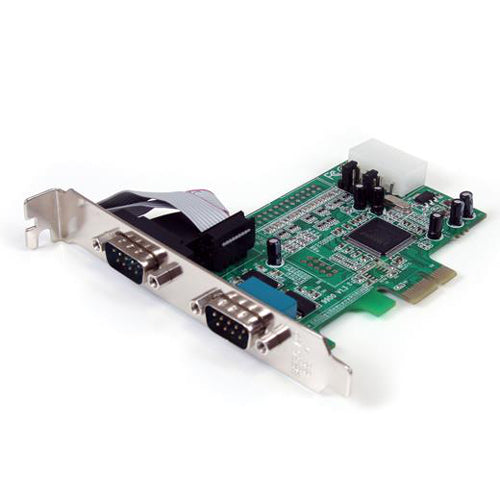 StarTech PEX2S553 2-Port PCI Express RS232 Serial Adapter Card