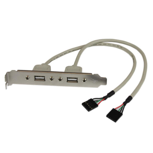 StarTech USBPLATE 2-Port USB A Female Slot Plate Adapter