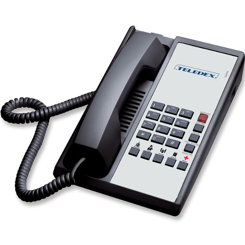 Teledex DIA651391 Diamond +5 Single Line Guestroom Telephone (Black)