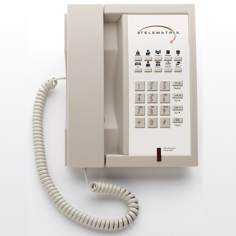 TeleMatrix 3300MW10 33239 Basic Single Line Telephone (Ash)