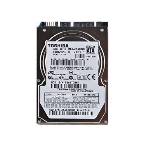 Toshiba MK6034GSX 2.5 inch 60GB SATA Hard Disk Drive (Refurbished)