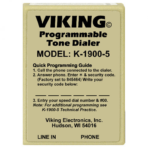 Viking K-1900-5 Programmable Tone Dialer