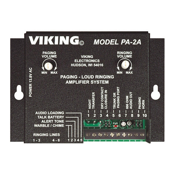 Viking PA-2A Multi-Line Loud Ringer & Page Amplifier With 1 Horn