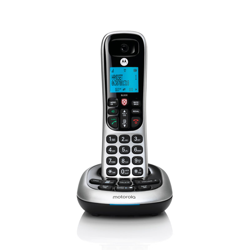 Motorola CD4011 DECT 6.0 Cordless Phone with Answering Machine, 1 Handset (New)