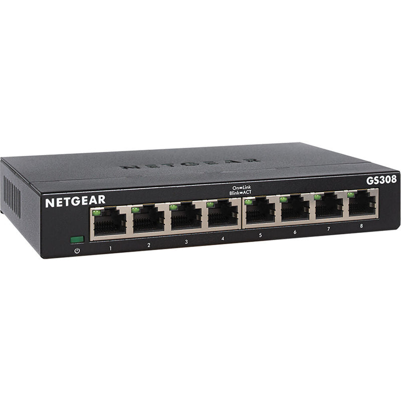 Netgear GS308-300PAS 8-Port Gigabit Ethernet Unmanaged Switch (New)