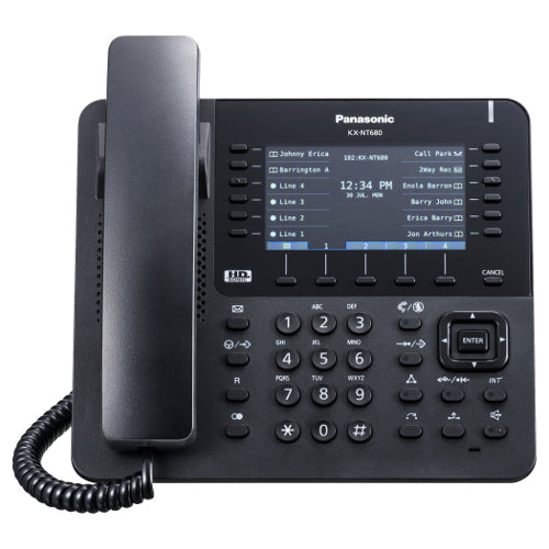 Panasonic KX-NT680-B 4.3 inch Color LCD Display IP Proprietary Telephone (Refurbished)