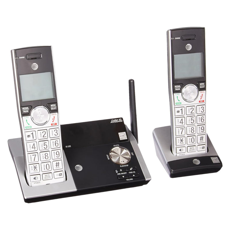 AT&T CL82215 2-Handset Answering System with Caller ID/Call Waiting (Silver Black/New)