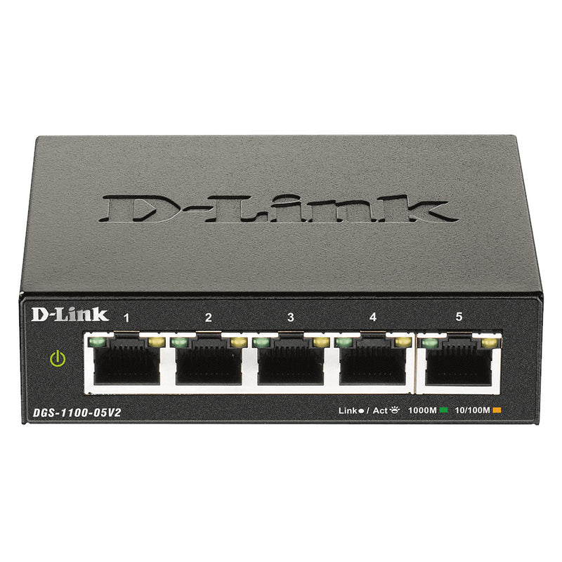 D-Link DGS-1100-05V2 5-Port Gigabit Smart Managed Switch (New)