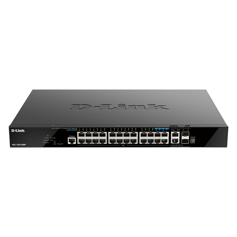 D-Link DGS-1520-28MP 28-Port Layer 3 Stackable Smart Managed Switch (New)