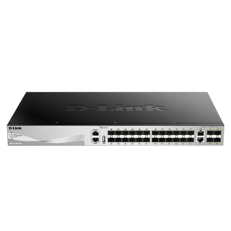 D-Link DGS-3130-30S 30-Port Lite Layer 3 Stackable Managed Switch (New)