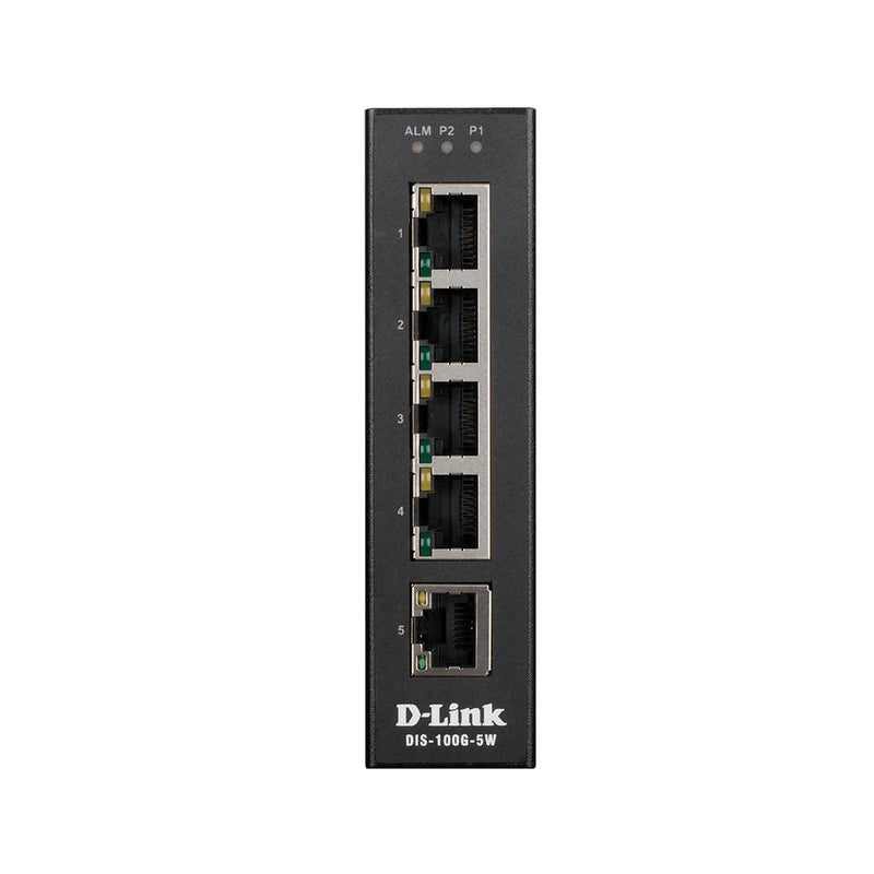 D-Link DIS-100G-5W 5-Port Gigabit Unmanaged Industrial Switch (New)