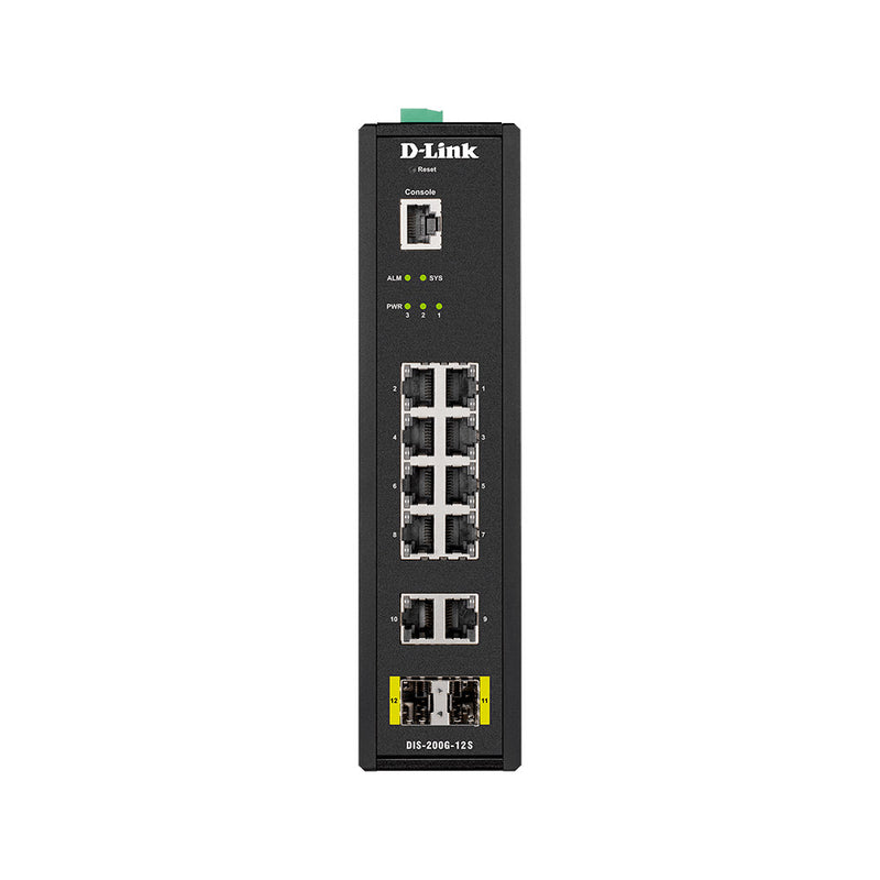D-Link DIS-200G-12S 12-Port Gigabit Smart Managed Industrial Switch (New)