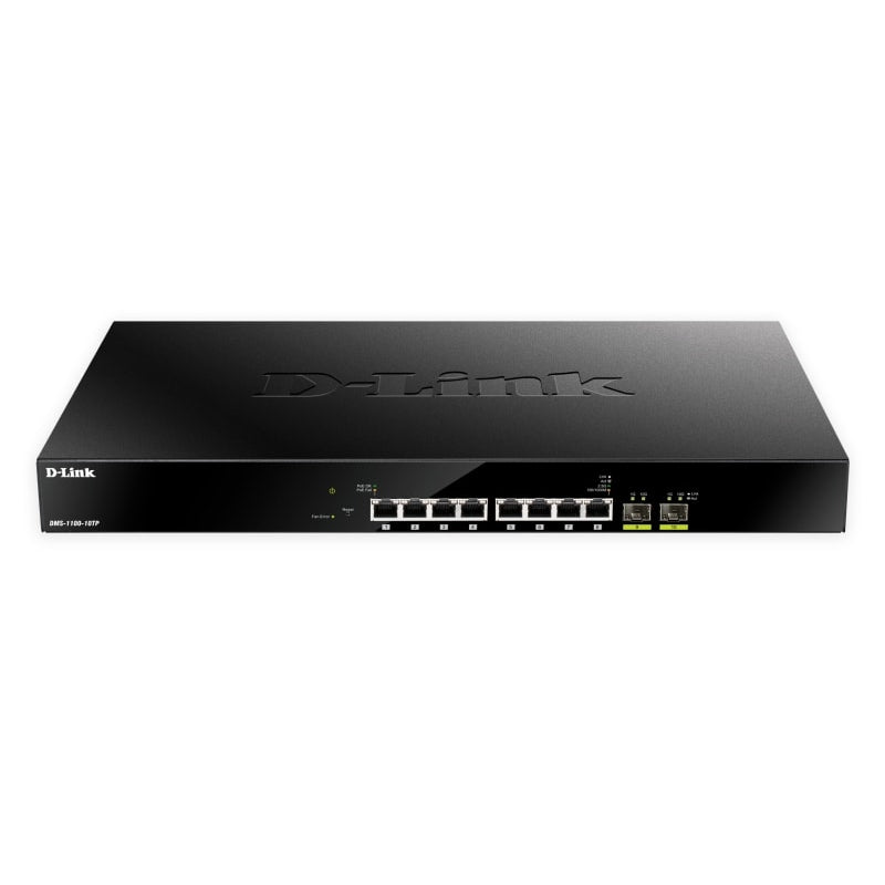 D-Link DMS-1100-10TP 8-Port Multi-Gigabit Ethernet Smart Managed PoE Switch with 2 10GbE SFP+ Ports (New)