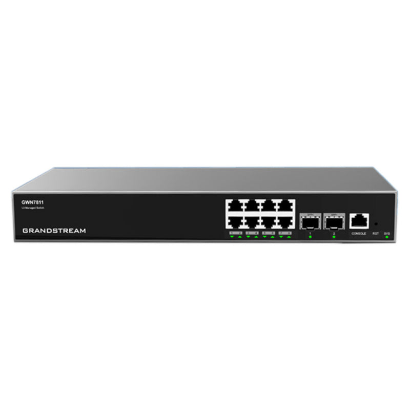 Grandstream GWN7811 8-Port Enterprise Layer 3 Managed Network Switch (New)