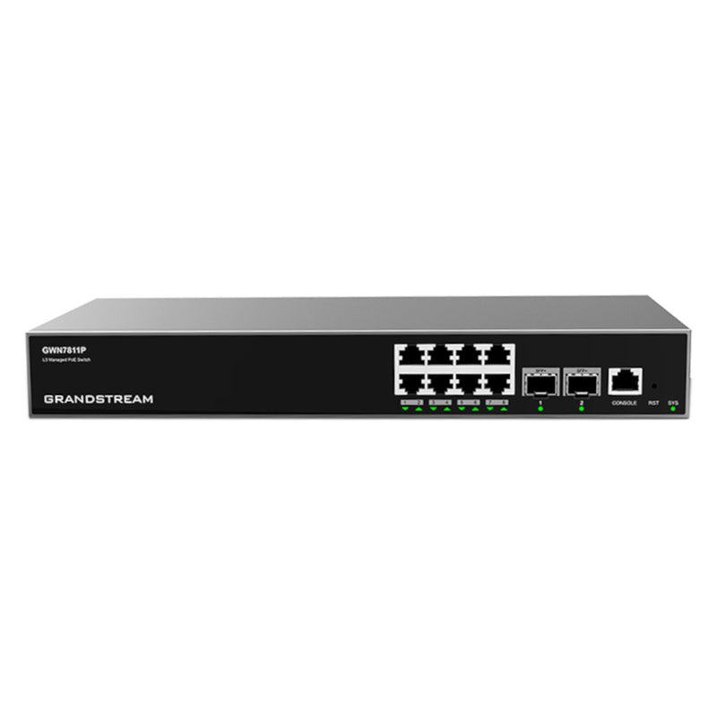 Grandstream GWN7811P 8-Port Enterprise Layer 3 Managed PoE Network Switch (New)