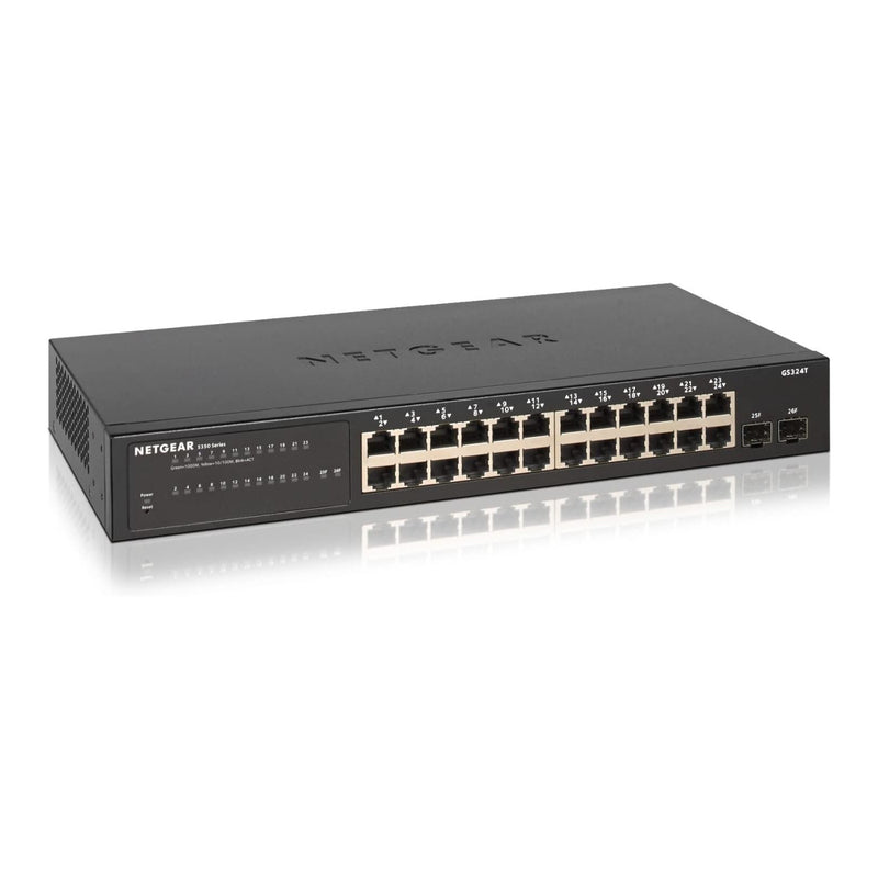 Netgear GS324T-100NAS 26-Port Gigabit Ethernet Smart Managed Pro Switch (New)
