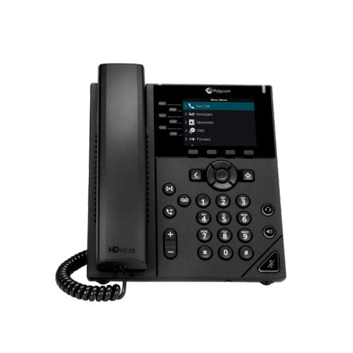 Polycom 2200-48830-019 VVX 350 Desktop Business IP Phone Skype for Business Edition Without Power Supply (New)