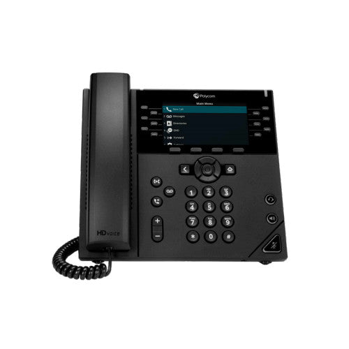 Polycom 2200-48840-019 VVX 450 Desktop Business IP Phone Skype for Business Edition Without Power Supply (New)
