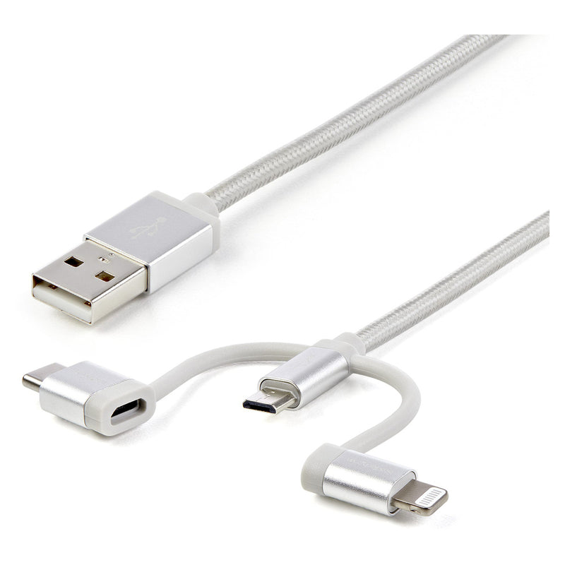 StarTech LTCUB1MGR 1m USB Multi Charging Cable (Silver)