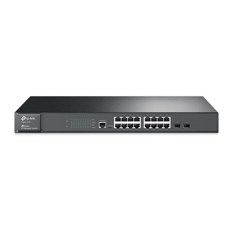 TP-Link T2600G-18TS JetStream 16-Port Gigabit L2 Managed Switch with 2 SFP Slots (New)