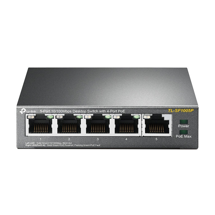 TP-Link TL-SF1005P Port 10/100Mbps 4-Port PoE Switch (New)