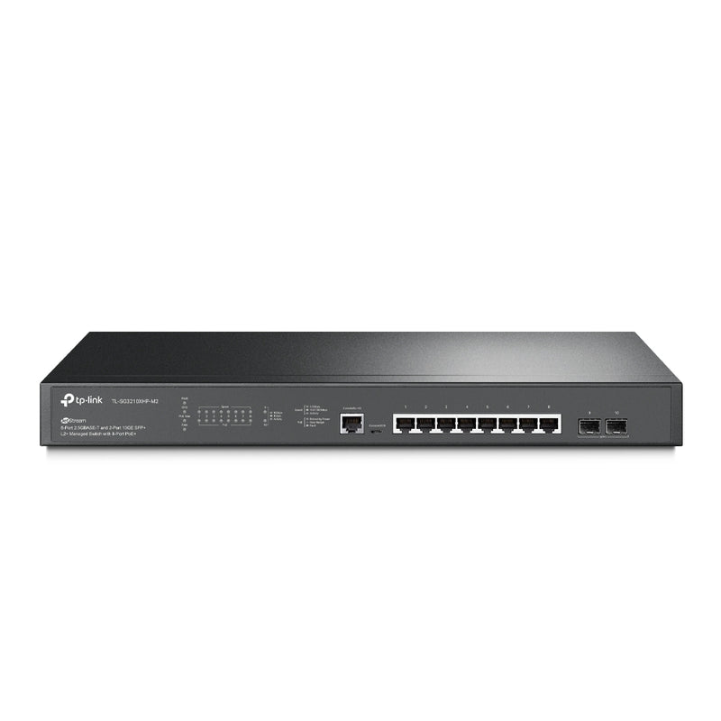 TP-Link TL-SG3210XHP-M2 JetStream 8-Port 2.5GBASE-T and 2-Port 10GE SFP+ L2+ Managed Switch with 8-Port PoE+ (New)