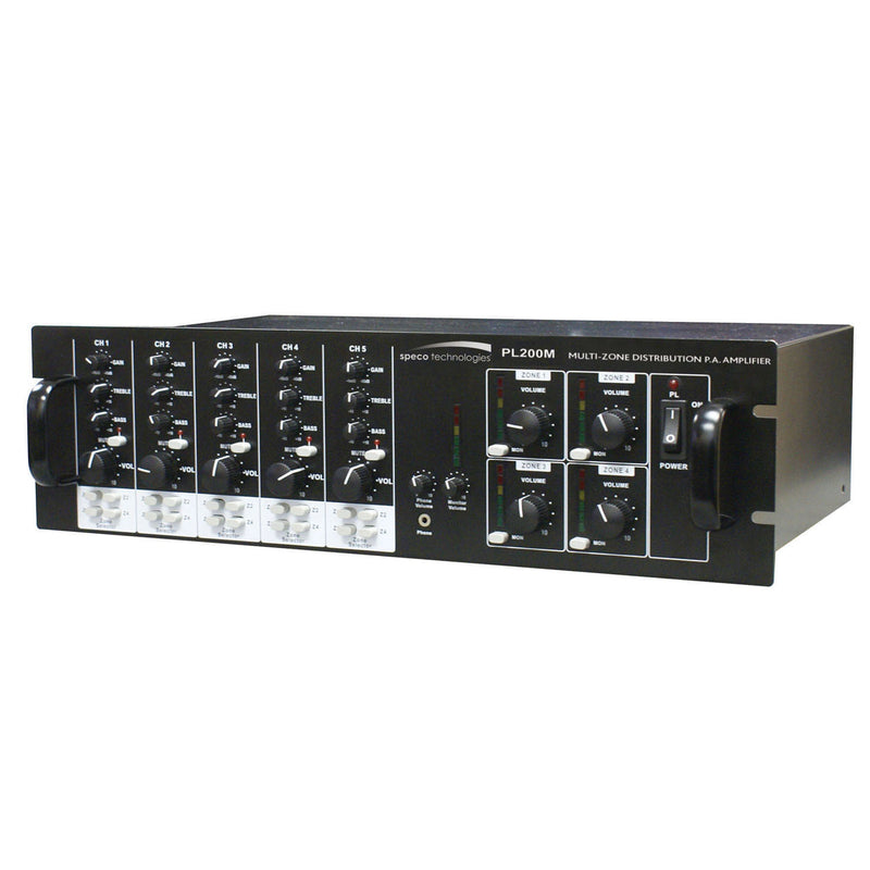 Speco PL200M 160W 5x4 Multi-Source Zone Amplifier (New)