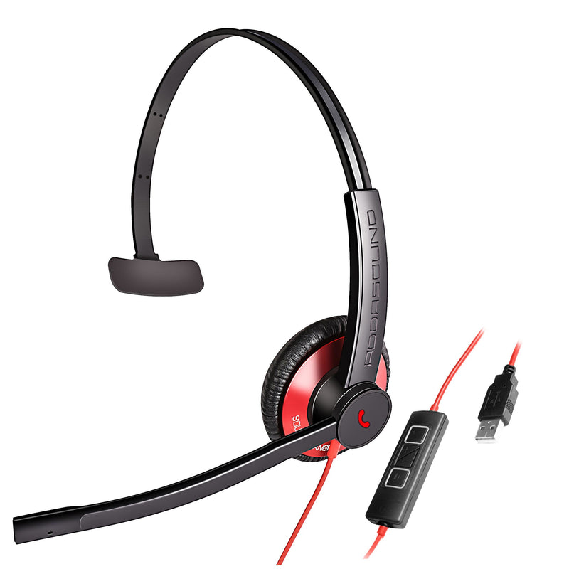 Addasound EPIC-511-RD Dual-Mic Monaural UC Headset (New)