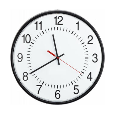 Valcom V-A2416B 16" Round Wired Analog Clock Black (New)