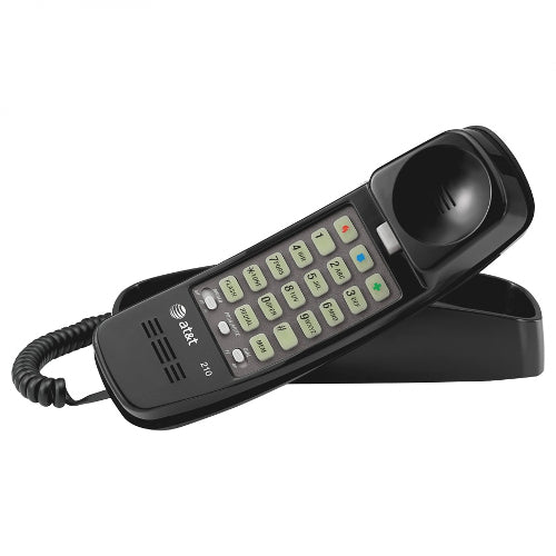 AT&T 210 Trimline Phone With Memory Dialing (Black)