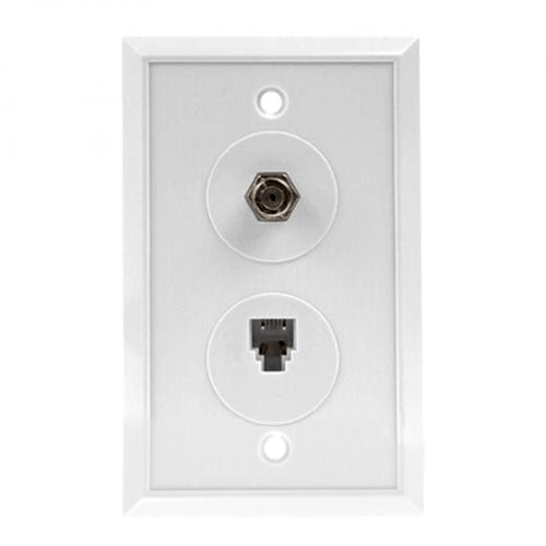 AT&T Phone and Coaxial Cable Outlet Faceplate